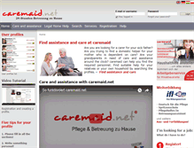 Tablet Screenshot of caremaid.net